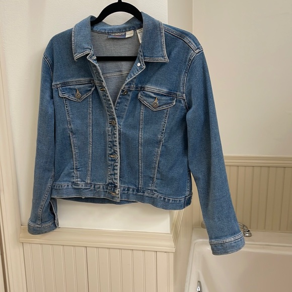Liz Claiborne vintage jean jacket size LP - Picture 1 of 6